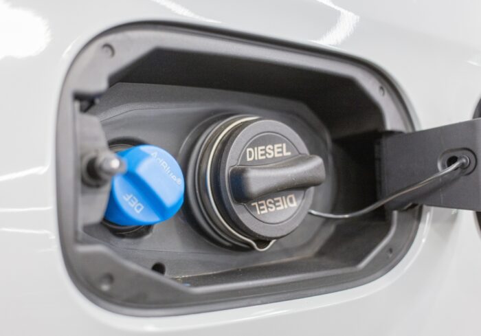 Diesel truck exhaust emitting clean emissions thanks to AdBlue from Azure Chemical